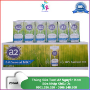 Thùng 24 Hộp Sữa Tươi A2 Nguyên Kem 200ml - Sữa Tươi Nhập Úc