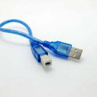 USB 2.0 A Male To B Male Kecepatan Tinggi 30CM Kabel Printer Transfer Data Kabel Tembaga Biru