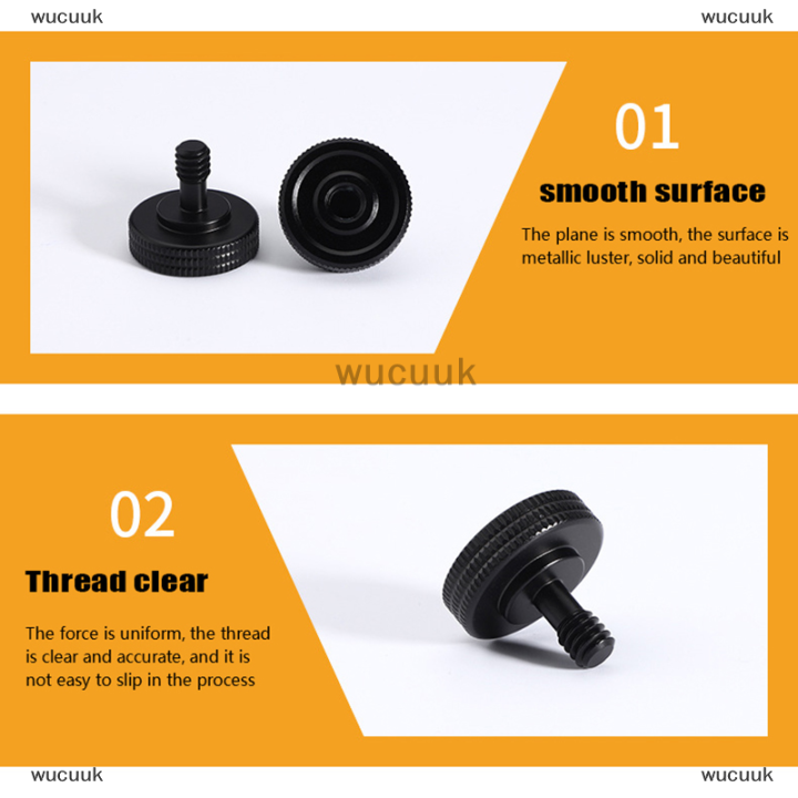 wucuuk-1-4-dual-nuts-tripod-mount-สกรู-double-layer-เกลียวสกรู-mount-adapter-black-camera-screw-mount-สำหรับแฟลชกล้อง