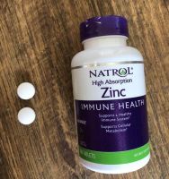 Natrol High Absorption Immune Health Pineapple Zinc Chewable Tablets ขนาด 60 เม็ด อม อร่อย ทานง่าย Exp.02/2023