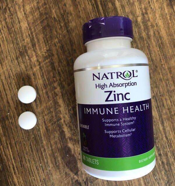 Natrol High Absorption Immune Health Pineapple Zinc Chewable Tablets ขนาด 60 เม็ด อม อร่อย ทาน