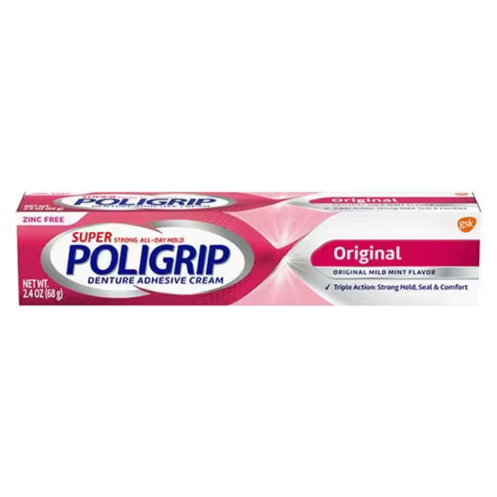 Super Poligrip Original Denture Adhesive Cream, 2.4 oz. / 68 g | Lazada PH