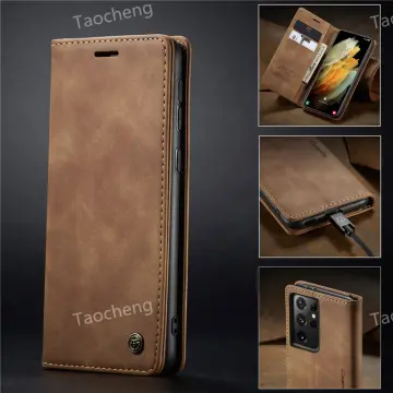 Luxury Leather Retro Square Case w/ Ring For Samsung S23 S22 S21 S20 S10  Note20