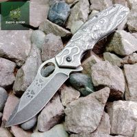 Folding knife มีดพับ Stainless Steel ทั้งตัว ด้ามจับลายหมาป่า ใบปั้มลายลึกรูปอุ้งเท้าหมาป่าและเจาะรูเพิ่มความสวยงาม  ใบ 3.5 นิ้ว ด้าม Stainless Steel ระบบล็อค Liner-Lock มีดพับเดินป่า ทำครัว พกใช้งาน ดีไซน์สวยงาม ทำครัว ตั้งแคมป์ สวยงาม ดีไซน์แปลกใหม่ไม่ซ