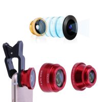 3-in-1 Universal Mobile Phone Fish Eye+Wide Angle+Macro Camera Clip Kit Cellphone Mobile Phone Camera Cover