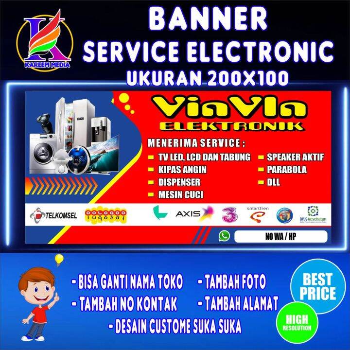 Spanduk Banner Service Elektronik Spanduk Service Electronic Ukuran X Termurah Sehari Jadi