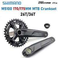 Shimano M5100ข้อเหวี่ยง11สปีดจักรยานเสือภูเขา11วินาที175 170มม. จักรยานเสือภูเขา Pedivela 26T 36T 52 MT500ข้อเหวี่ยง