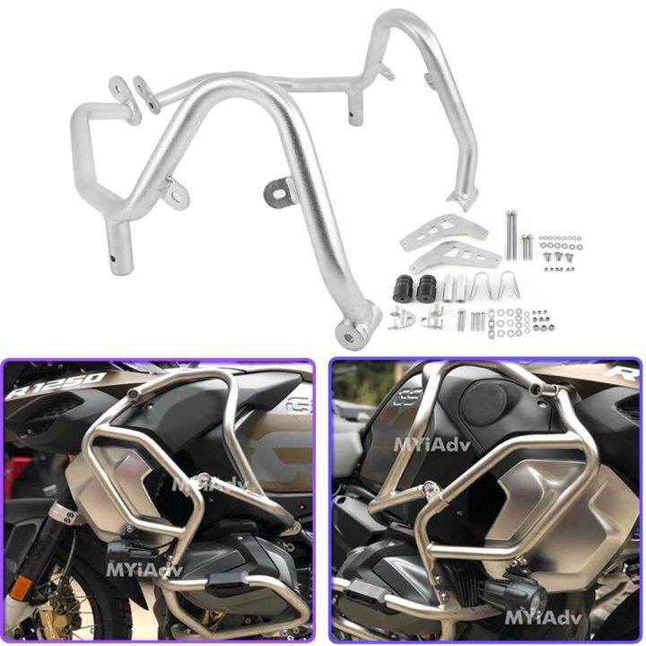 Motorcycle Upper Crash Bar Extensions Bumper Stainless Steel Tank Guard