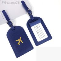 Portable 1PC PU Leather Luggage Tag Suitcase Identifier Label Baggage Boarding Bag Tag Name ID Address Holder Travel Accessories