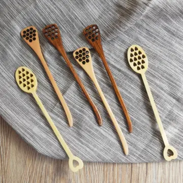Organic Bamboo Cook Serving Utensil Set Coffee Tea Stirrer Spoon Wooden Stir  Stirrer Mini Swizzle Sticks