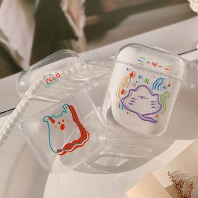Ins art animal clear earphone cases for apple airpods 3 pro cases wireless headphone silicone cover for airpod 2/1 pro capa Headphones Accessories