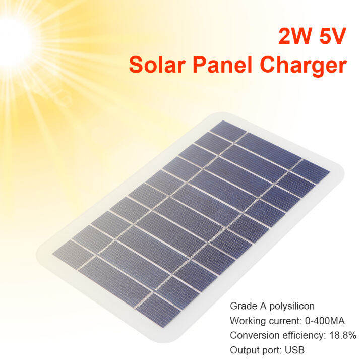 5โวลต์400ma-แผงเซลล์แสงอาทิตย์-eva-เคลือบชั้น-a-polysilicon-2วัตต์เอาท์พุท-usb-กลางแจ้งพลังงานแสงอาทิตย์แบบพกพาระบบสำหรับชาร์จโทรศัพท์มือถือ