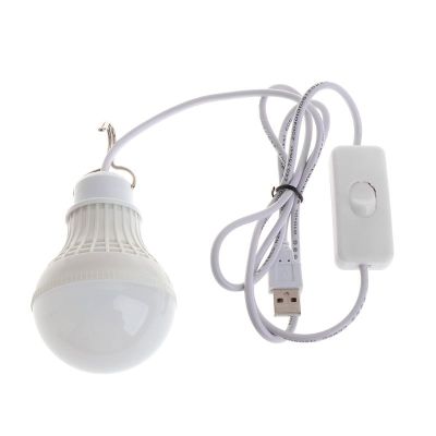 5W 10 LED Energy Saving USB Bulb Light Camping Home Night Lamp Hook Switch