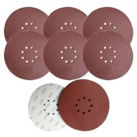 10Pcs 9 Inch 8 Hole Hook Loop Sandpaper 60-2000 Grits 225mm Abrasive Sanding Disc for Drywall Sander Wood Furniture Finishing