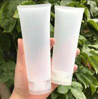 200mlg Frosted Transparent Plastic Travel ShampooBody Wash Bottle, Empty Cosmetic Facial CleanserHand Cream Soft Hose Tube