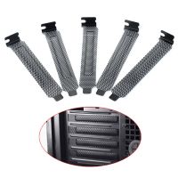 10pcs 120x20x12mm Hard Steel Black Mesh PCI Chassis Slot Covers Bracket Dust Filter With Screws Blanking Plate For PC Computer Heatsinks