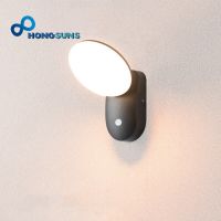 LED Wall Light Outdoor Waterproof Led Light Motion Sensor Outdoor Wall Lamps For Balcony Garden Hotel Aluminum Lighting