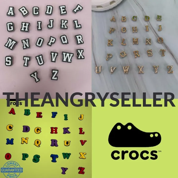 Crocss Jibbitz charm ROSE GOLD numbers and letters for adults and kids