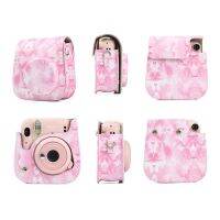 กระเป๋าถือเคสป้องกันกล้องคลาสสิกสำหรับหนัง PU สไตล์เรโทรดอกไม้สีลายต้นไม้ Fujifilm Instax Mini 11 8 9 Mini11