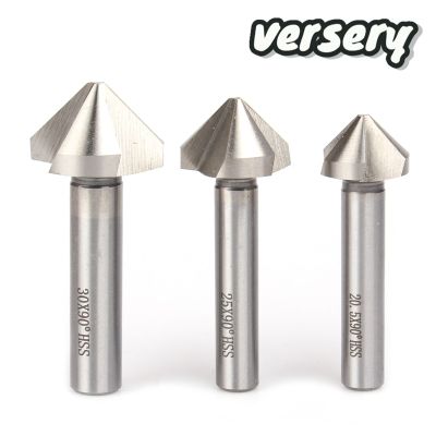 [2023ใหม่] Gratis Ongkir 4.5-50Mm 3ขลุ่ย90องศา HSS M2 6542 Countersink อุปกรณ์ลบมุมดอกสว่านสำหรับสแตนเลสอะลูมินัมอัลลอย