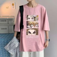 2021 new Demon Slayer Loose plus short-sleeved Hong Kong style ins trend top summer Korean loose tide brand compassionate