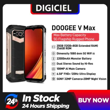 DOOGEE V Max 5G Rugged Phone 6.58 120Hz Dimensity 1080 Hi-Res 108MP AI  Main Camera Octa Core 12GB RAM+256GB ROM 22000mAh Phone