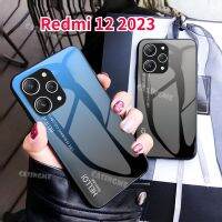 เคสสำหรับ Redmi 12 4G Redmi12 2023 Xiaomi ฝาหลังกรอบ TPU แบบนุ่มทั้งหมดมีสีไล่ระดับสีป้องกันรอยขีดข่วนและกันกระแทก