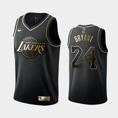 Ready Stock 2022 2023 Newest Authentic Sports Jersey Mens Los Angeles Lakerss 24 Kobee Bryantt Black Golden Basketball Jersey