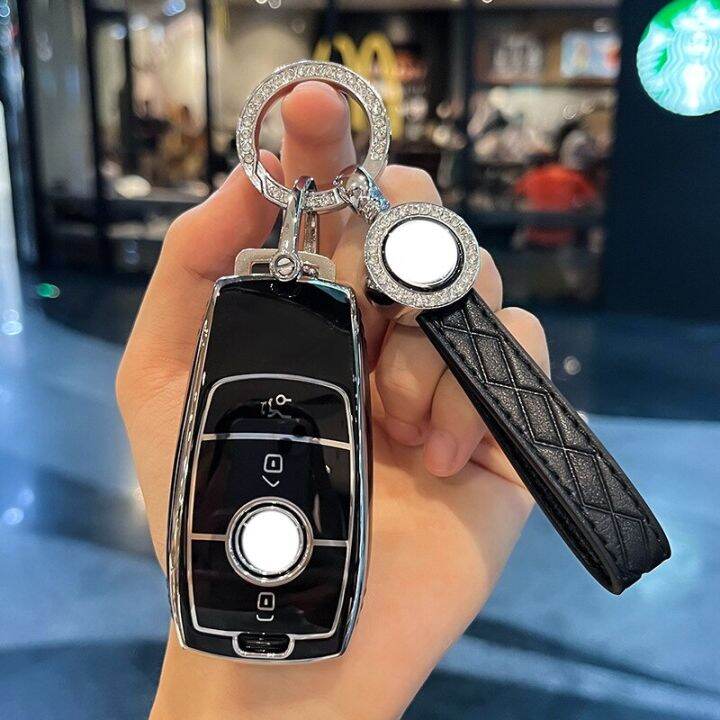 เคสกันกระแทกเคสกุญแจรถยนต์-tpu-ชุบด้วยไฟฟ้าสำหรับ-mercedes-benz-a-b-c-e-s-class-gla-w212-w213-w176-w204-w205-gla-amg-w177