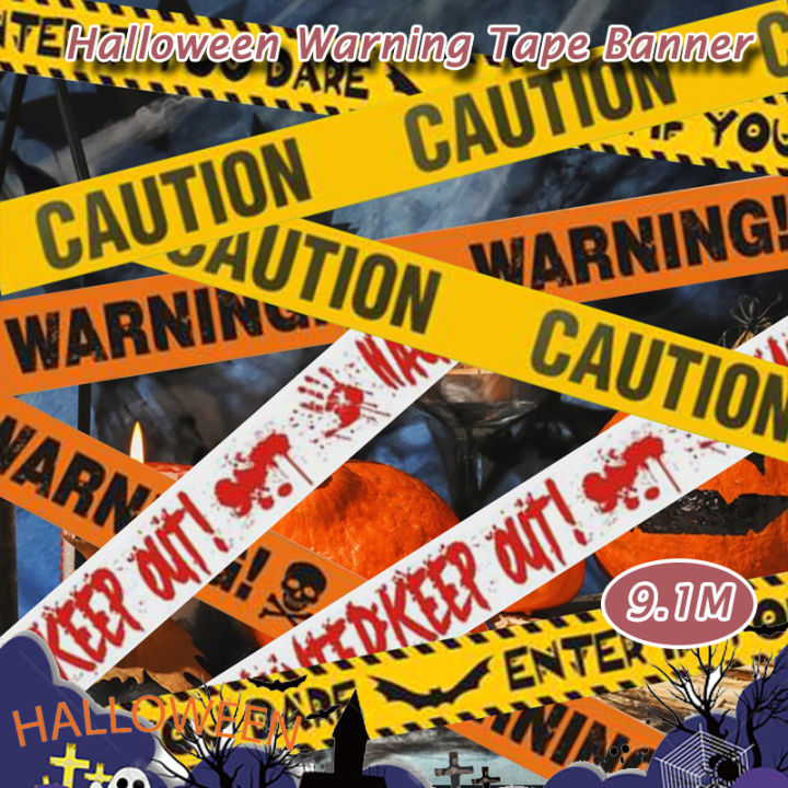Biểu ngữ Băng báo hiệu cảnh báo Halloween đồ chơi Halloween cửa sổ ...