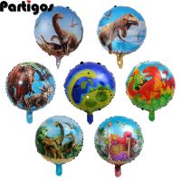 18inch Dinosaur Foil Balloons Round Helium Balloon Children Birthday Party Supplies Toys gifts Decoration Jurassic Globos Balloons