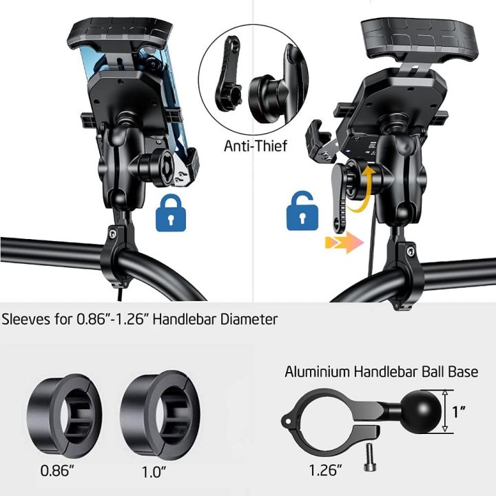 2022อัพเกรด12โวลต์รถจักรยานยนต์ที่วางศัพท์20วัตต์-type-c-pd-ชาร์จอย่างรวดเร็ว15วัตต์ชาร์จไร้สาย-c-radle-h-older-สำหรับ4-0-7-0-ศัพท์มือถือ