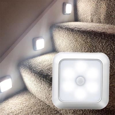 Battery Powered LED Motion Sensor Night Light Wireless Lighting Stairs Light Bedroom Wall Lamp For Cupboard Toilet Wardrobe Home Night Lights