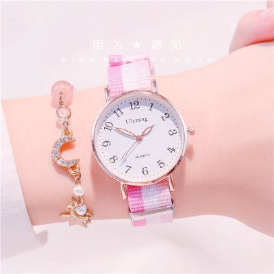 【Hot Sale】 belt watch female ins simple temperament Korean version of junior high school students fresh Mori womens college