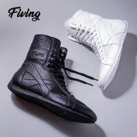 FIVING ing Shoes Men S Wrestling Training Shoes Fighting Sanda Strength Gym Short Tube High Top Shoes