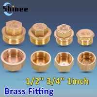 1/2 3/4 1 inch Male Female Thread Brass Pipe Hex Head End Cap Plug Fitting Quick Connector Ght Brass Universal Faucet Adapter