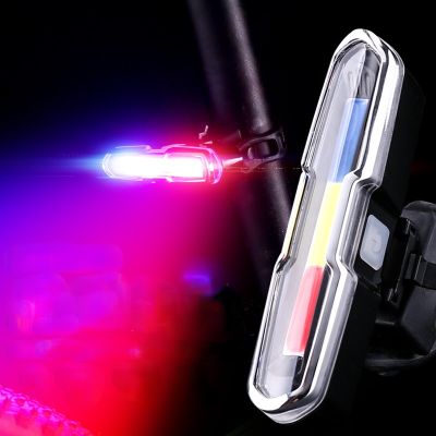 ♦ Bicycle Rear Light Ultra Bright USB Rechargeable High Intensity LED Tail Light Accessories Durable for Cycling Mountain 6 modes