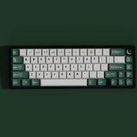 กุญแจคณิตศาสตร์ GMK 1ชุดสีย้อม PBT ตัวครอบปุ่มคีย์บอร์ดฟ้องสำหรับ MX SWITCH เชอร์รี่โปรไฟล์คีย์สีเขียวสีขาวระยะห่าง ISO Enter