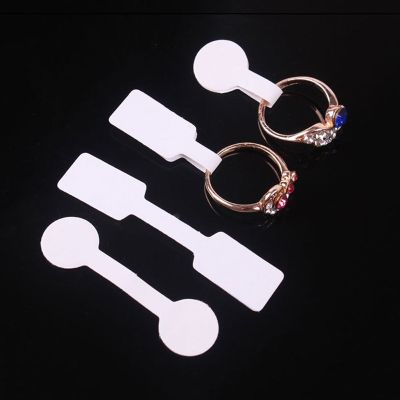 【YF】 Etiqueta preço branca em branco com peças etiquetas retangular redondas de papel adesivo para colar anel pulseira jóias e roupas