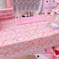 【small stationery】    PinkTablecloth สตรอเบอร์รี่ TableforBedroomDecorations สี่เหลี่ยมรับประทานอาหารปกโต๊ะกาแฟ