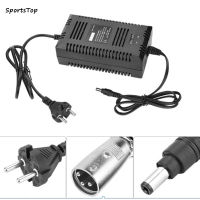 SportsTop เครื่องชาร์จจักรยานไฟฟ้าแบบพกพา36V/1.8a,เครื่องชาร์จแบตเตอรี่สมาร์ทประสิทธิภาพมั่นคง (ปลั๊ก Eu 110V-240V)