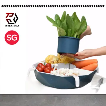 Hotpot Platter Rotating Frame Hot Pot Basket Multifunctional Rotating Large Hot  Pot Drain Basket Fruit Vegetable Cleaning Basket