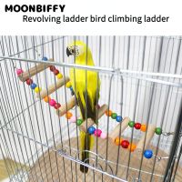 1PC Bird Toys Parrots Ladders Bird Supplies Hanging Colorful Balls Climbing with Natural Wood Toys Parrot Accessories おもちゃ