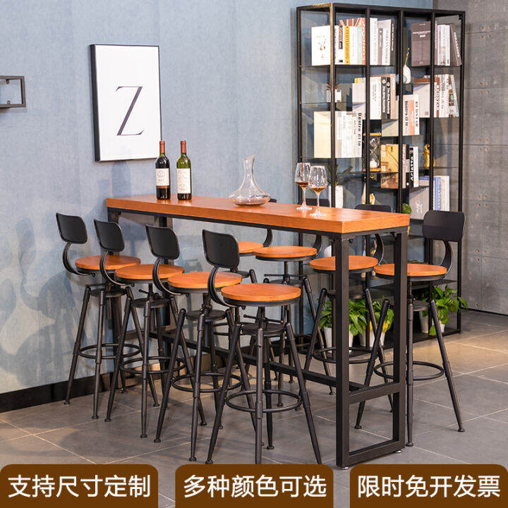 Window bar table solid wood bar table home balcony table tea shop bar
