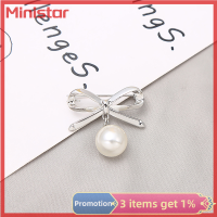 Ministar เข็มกลัดโลหะจี้ไข่มุกหมวกผ้าบรรยากาศเรียบง่ายหัวเข็มขัดตกแต่ง