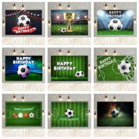 Boy Photography Backdrops Baby Shower Birthday Party Football Soccer Field Stadium Grassland Decor Background For Photo Studio