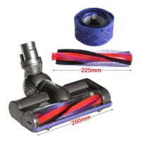 185/225มม. แปรงลูกกลิ้งบาร์เครื่องกรองอากาศด้านหลังสำหรับ Dyson V6 DC58 DC59 SV03 DC62อะไหล่เปลี่ยนเครื่องดูดฝุ่นและกวาดทำความสะอาดสูญญากาศ