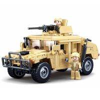 SLUBAN WW2 Humvee Jeep H1 Army Friends Car Mould King Building Bricks Classic Moc Blocks Action Figures Toys Boys Gift