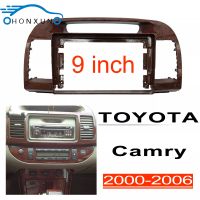 Honxun 9นิ้ว ชุดติดตั้งบนบอร์ด หน้ากากวิทยุ 2din android กรอบวิทยุ สำหรับ TOYOTA Camry 2000-2006