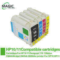 1เซ็ตใหม่ตลับหมึกที่รองรับสำหรับ HP 10 11 Designjet 110 100บวก C4844A อิงค์เจ็ท2800dt เครื่องพิมพ์2800dt สำหรับ HP10 HP11หมึก